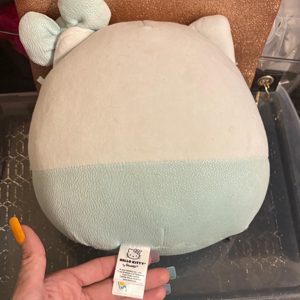 Hello Kitty White and Mint Plush Pillow - Picture 2 of 2